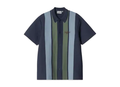Carhartt WIP S/S Memory Knit Shirt "Percy Stripe Ink"