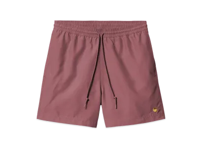 Carhartt WIP Chase Swim Trunks "Dusty Fuchsia/Gold"