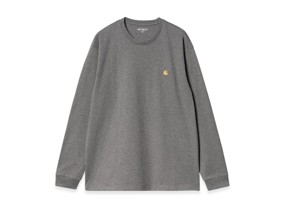 Carhartt WIP L/S Chase T-Shirt "Dark Grey Heather/Gold"