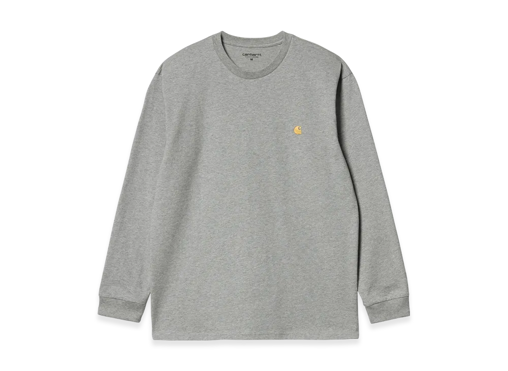 Carhartt WIP L/S Chase T-Shirt "Grey Heather/Gold"