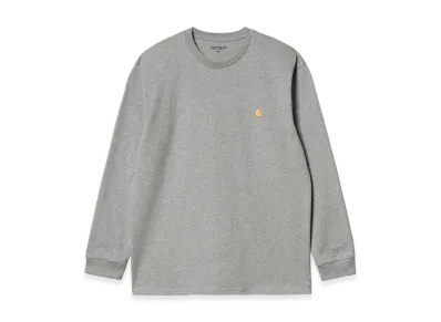 Carhartt WIP L/S Chase T-Shirt "Grey Heather/Gold"
