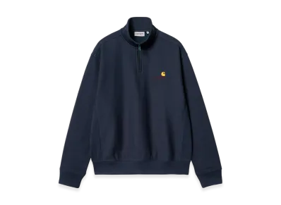 Carhartt WIP Half Zip American Script Sweatshirt "Air Force Blue"
