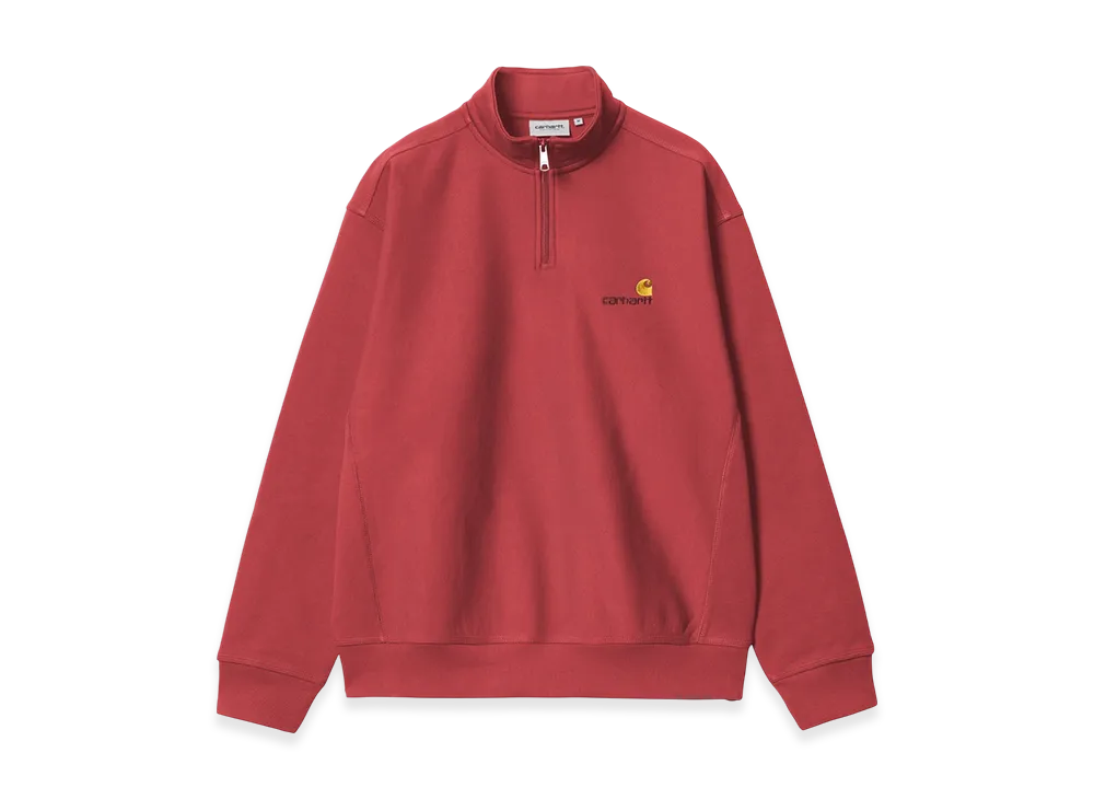 Carhartt WIP Half Zip American Script Sweatshirt "Tuscany"