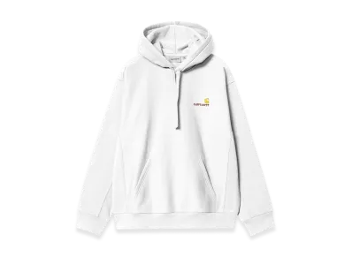Carhartt WIP Hooded American Script Sweatshirt "White"