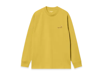 Carhartt WIP L/S American Script T-Shirt "Golden Olive"