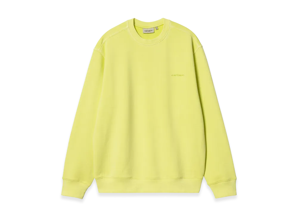 Carhartt WIP Duster Script Sweat "Arctic Lime(Garment Dyed)"