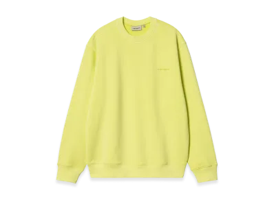 Carhartt WIP Duster Script Sweat "Arctic Lime(Garment Dyed)"