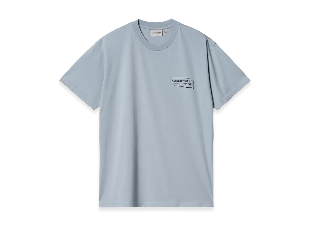 Carhartt WIP S/S Stamp T-Shirt "Misty Sky/Black(Stone Washed)"