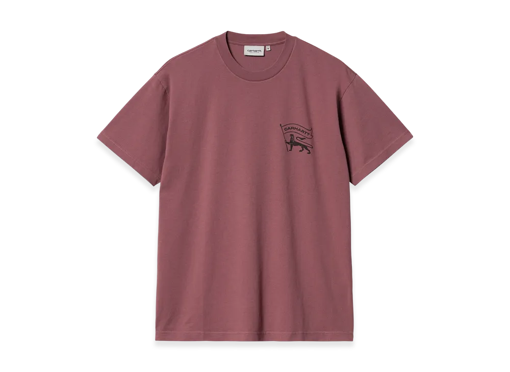 Carhartt WIP S/S Stamp T-Shirt "Dusty Fuchsia/Black(Stone Washed)"