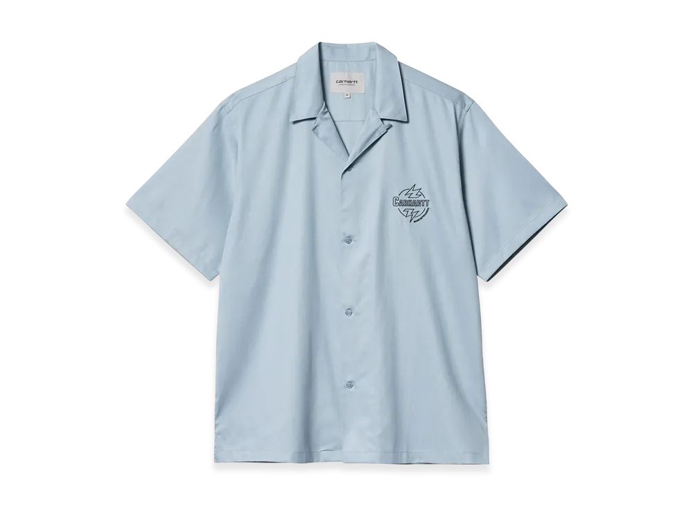 Carhartt WIP S/S Blaze Shirt "Misty Sky/Black"