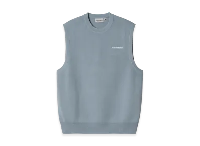 Carhartt WIP Script Vest Sweater "Misty Sky/White"