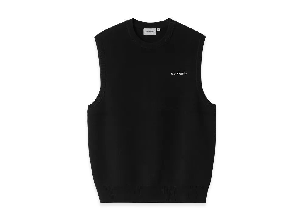 Carhartt WIP Script Vest Sweater "Black/White"