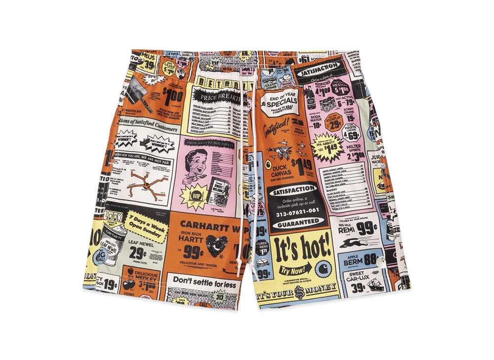Carhartt WIP Slater Swim Trunks "Catalogue Print Hue"