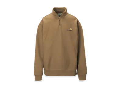 Carhartt WIP Half Zip American Script Sweat "Peanut"