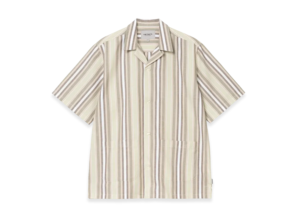 Carhartt WIP S/S Folsey Shirt "Folsey Stripe Pale Olive/White"