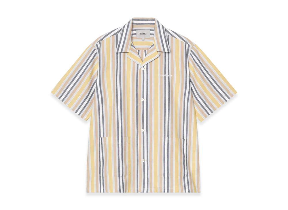 Carhartt WIP S/S Folsey Shirt "Folsey Stripe Suncrest/White"
