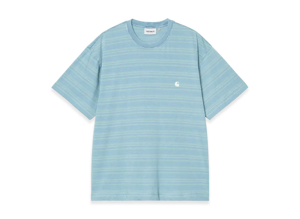 Carhartt WIP S/S Brodine T-Shirt "Brodine Stripe Saguaro(Indigo Overdyed)"
