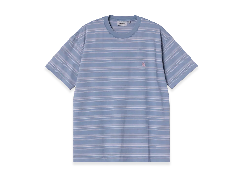 Carhartt WIP S/S Brodine T-Shirt "Brodine Stripe Sorrent(Indigo Overdyed)"