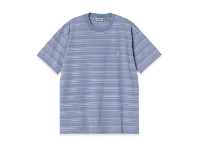 Carhartt WIP S/S Brodine T-Shirt "Brodine Stripe Sorrent(Indigo Overdyed)"