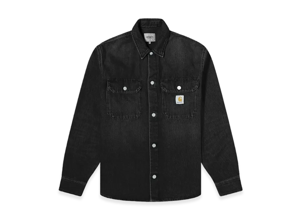 Carhartt WIP Harvey Shirt Jacket "Black Dark Used Wash"