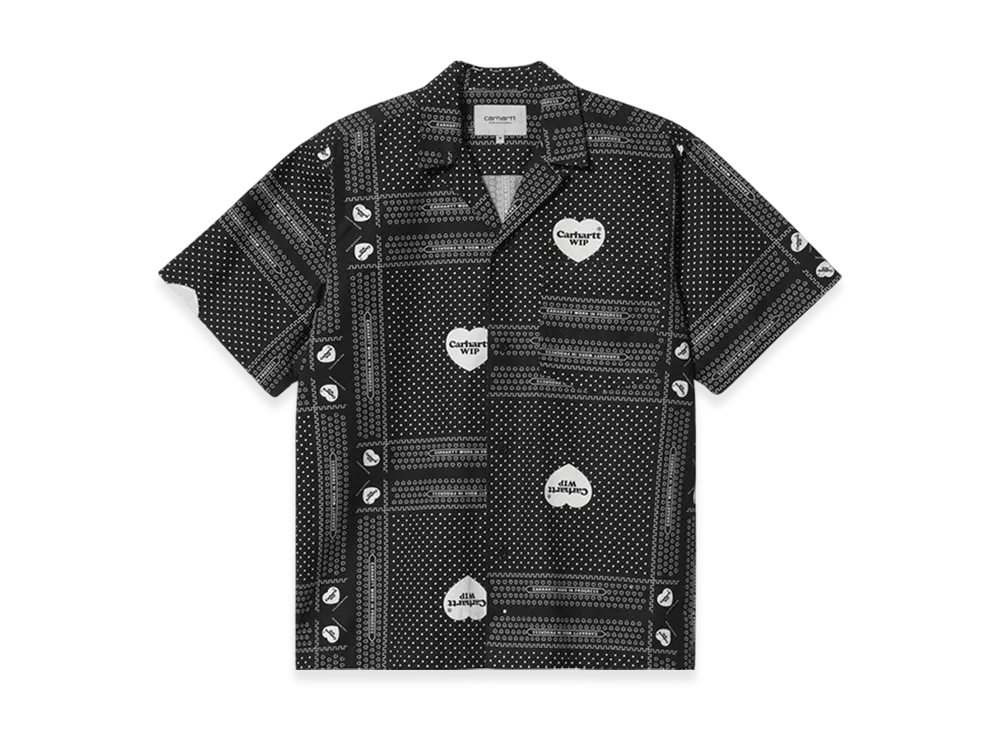 Carhartt WIP Heart Bandana Print Shirt "Black"