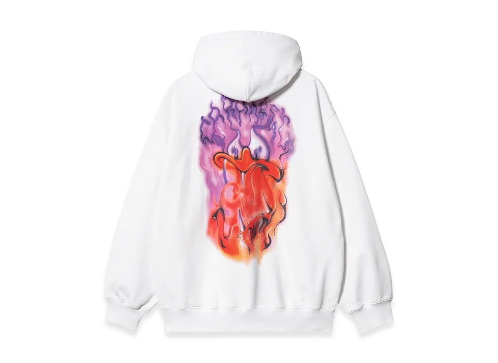 Carhartt WIP Hooded Babybrush Duck Sweatshirt "White"