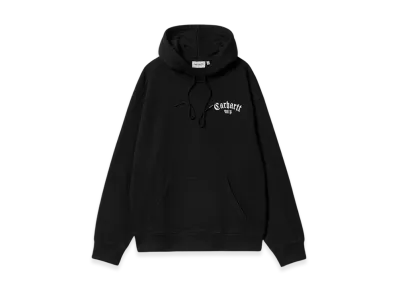 Carhartt WIP Hooded Onyx Script Sweatshirt "Black"