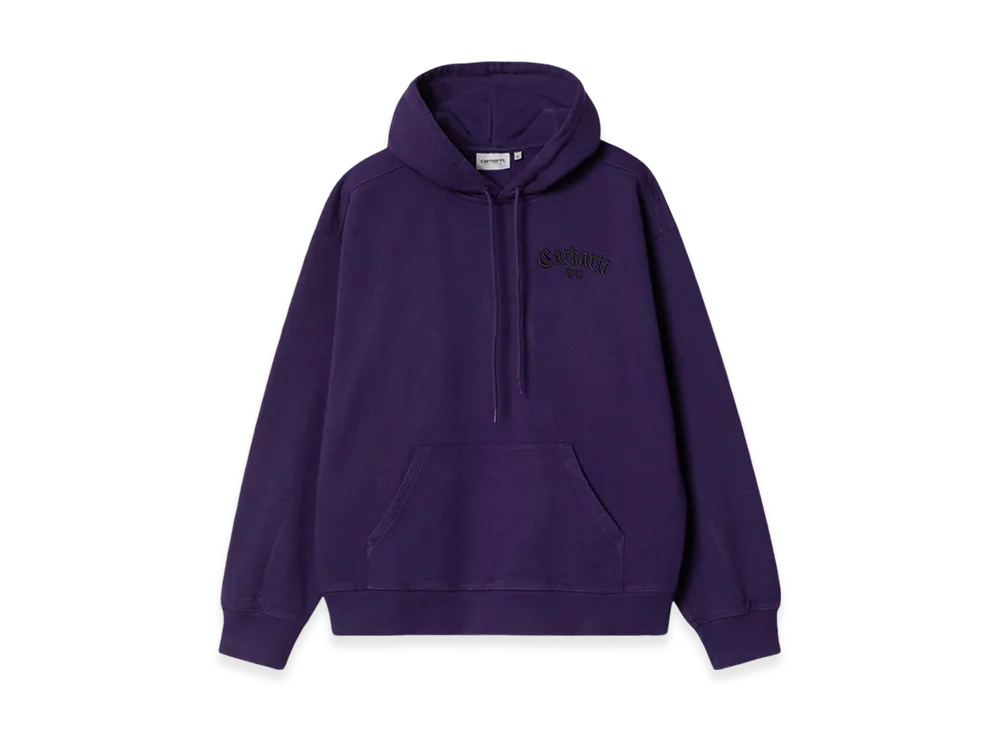 Carhartt WIP Hooded Onyx Script Sweatshirt "Tyrian"