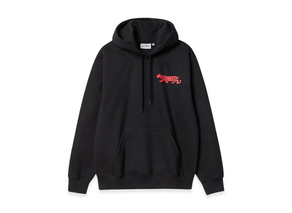 Carhartt WIP Hooded Rocky Script Sweatshirt "Black"
