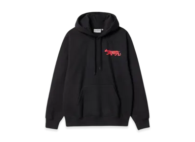 Carhartt WIP Hooded Rocky Script Sweatshirt "Black"