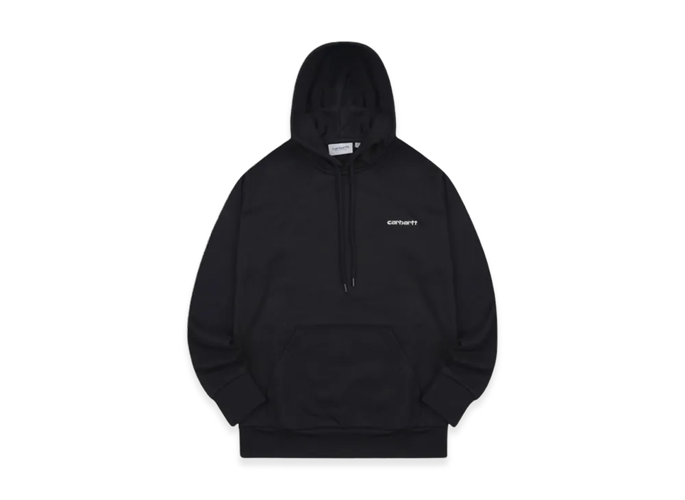 Carhartt WIP Hooded Script Embroidery Sweatshirt "Black"