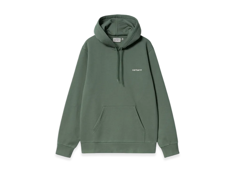 Carhartt WIP Hooded Script Embroidery Sweatshirt "Park/White"