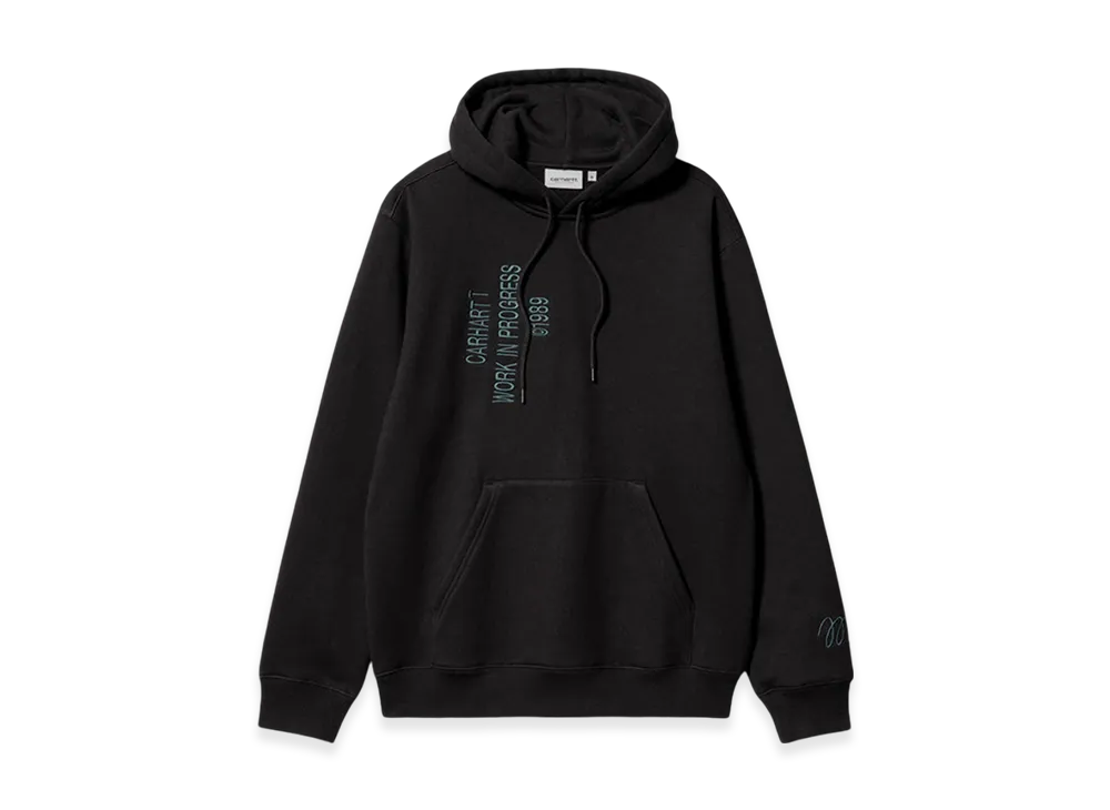 Carhartt WIP Hooded Signature Sweatshirt "Black"