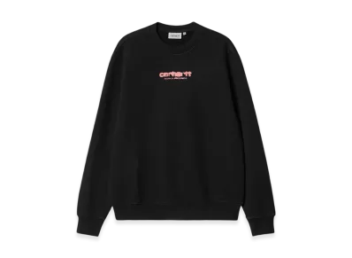 Carhartt WIP Ink Bleed Sweatshirt "Black/Pink Stone Washed"