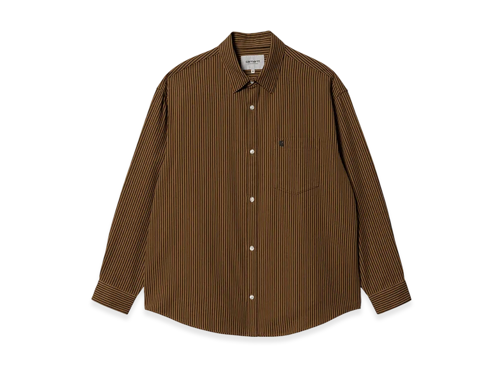 Carhartt WIP Kyle Stripe Shirt "Hamilton Brown/Black"