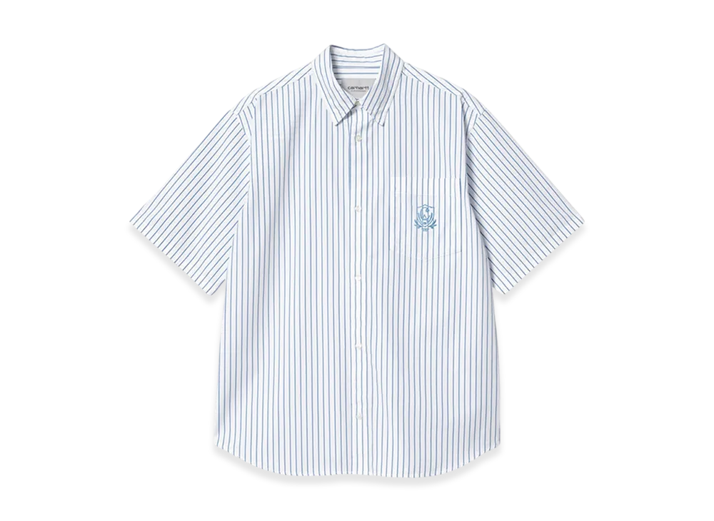 Carhartt WIP Linus Stripe Short Sleeve Shirt "Bleach"
