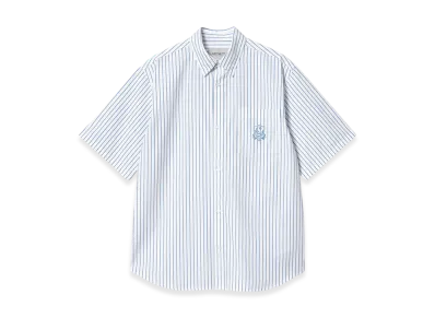 Carhartt WIP Linus Stripe Short Sleeve Shirt "Bleach"