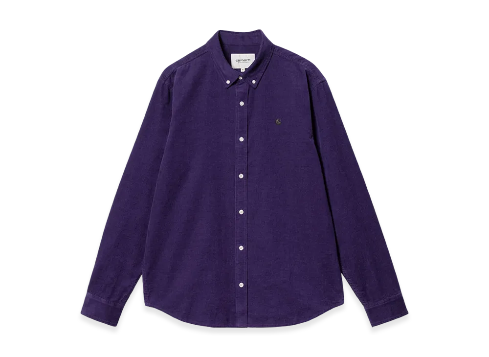 Carhartt WIP Madison Fine Cord Shirt "Tyrian/Black"