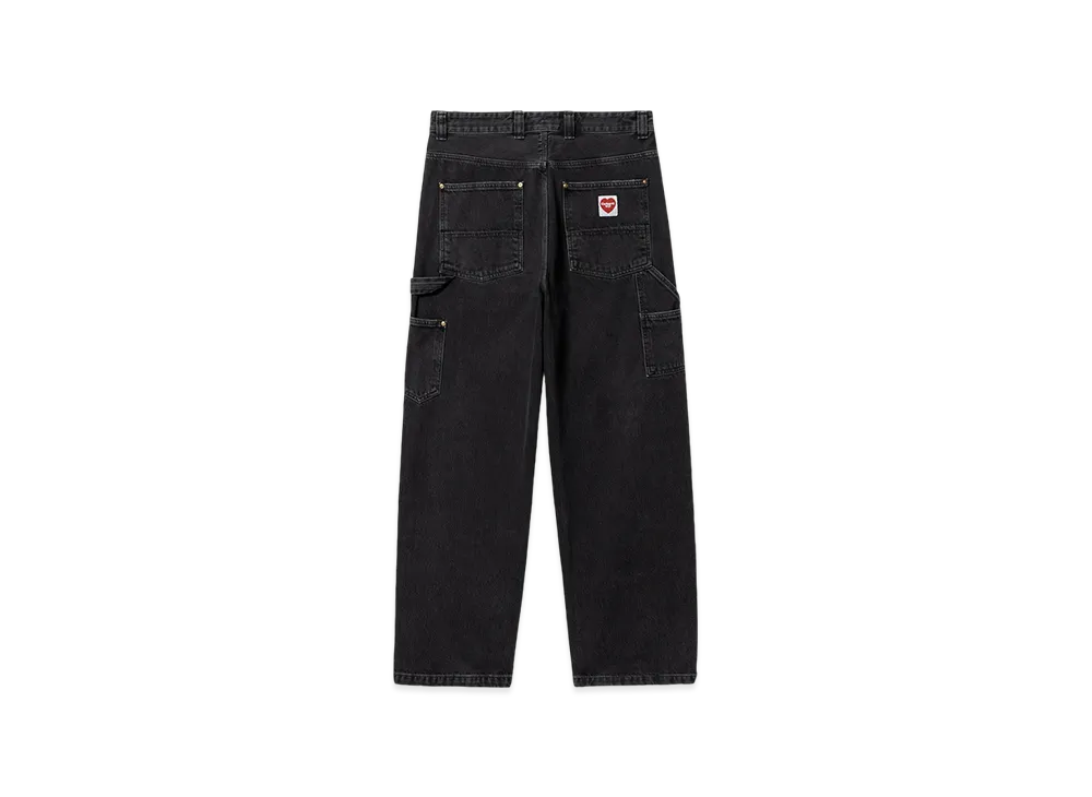 Carhartt WIP Nash Loose Fit Double Knee Pants "Black Stone Washed"