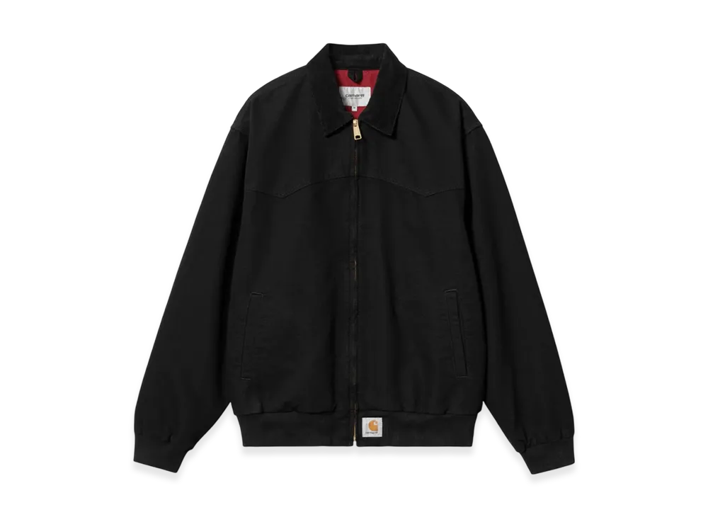 Carhartt WIP OG Santa Fe Jacket Dearborn Canvas "Black/Black Rinsed"