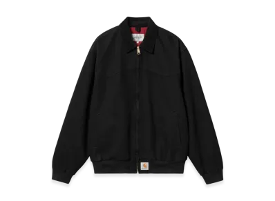 Carhartt WIP OG Santa Fe Jacket Dearborn Canvas "Black/Black Rinsed"