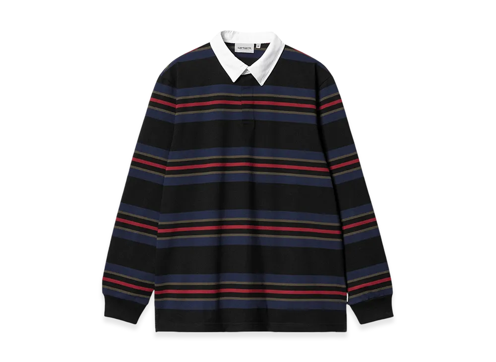 Carhartt WIP Oregon Stripe Rugby Shirt "Black"