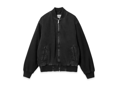 Carhartt WIP Organic Cotton Maitland Denim Paxon Bomber "Black Stone Washed"