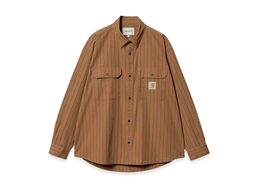 Carhartt WIP Orlean Stripe Shirt "Hamilton Brown/Black"
