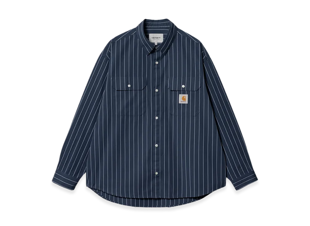 Carhartt WIP Orlean Stripe Shirt "Blue/White"
