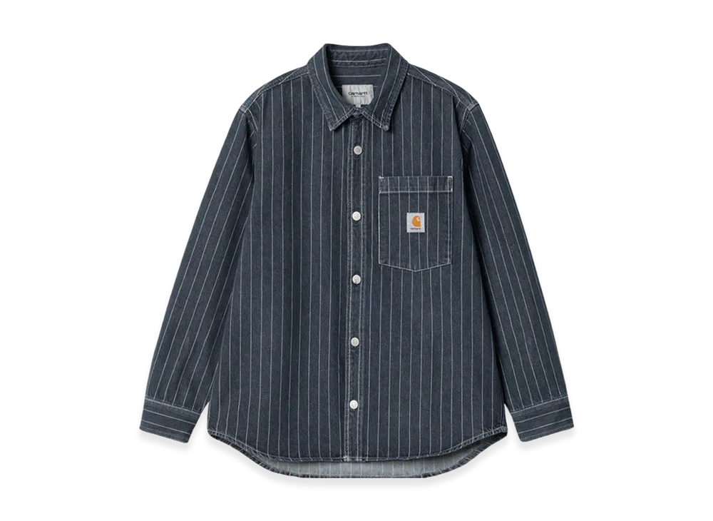 Carhartt WIP Orlean Stripe Shirt Jacket "Blue/White Stone Washed"