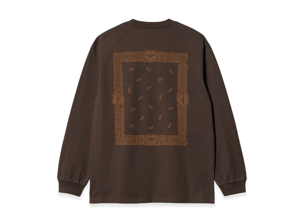 Carhartt WIP Paisley Long Sleeve T-Shirt "Buckeye/Deep Hamilton Brown"