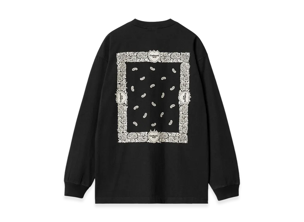 Carhartt WIP Paisley Long Sleeve T-Shirt "Black/Wax"