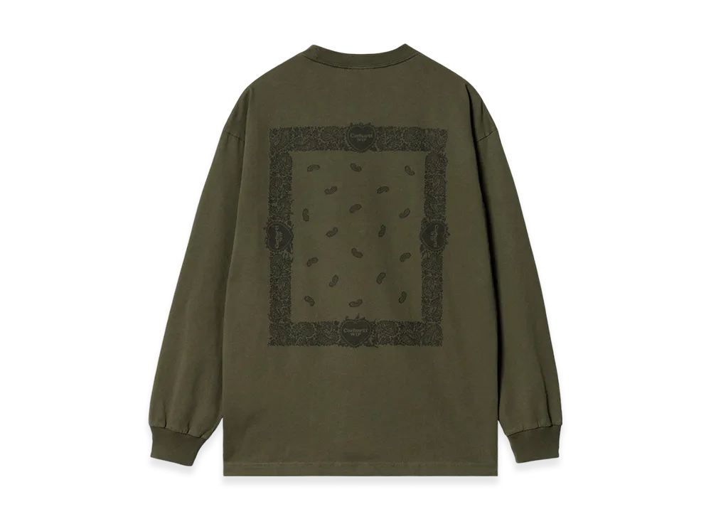 Carhartt WIP Paisley Long Sleeve T-Shirt "Plant/Black"