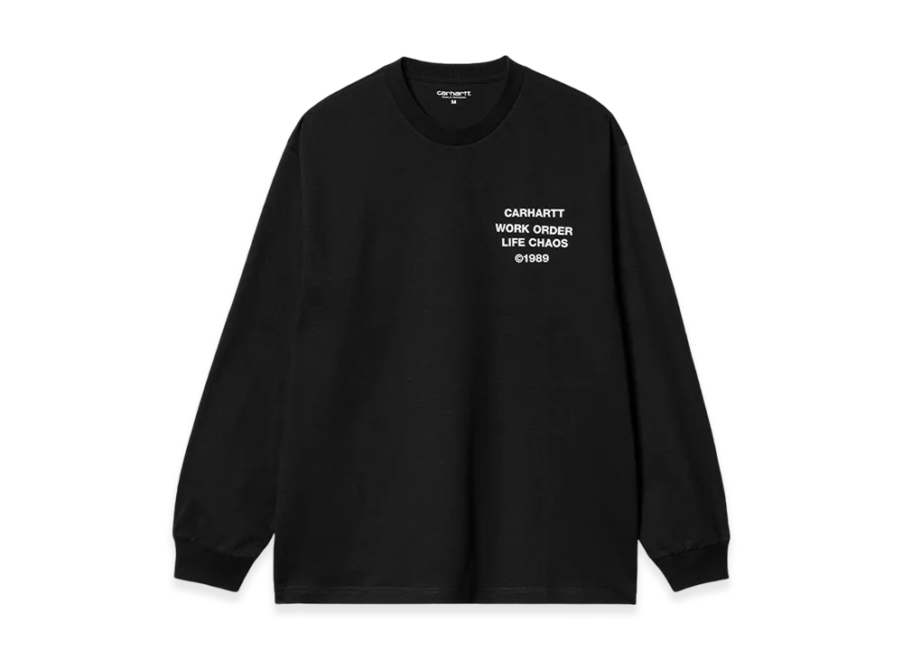 Carhartt WIP Reverse Hammer Long Sleeve T-Shirt "Black"